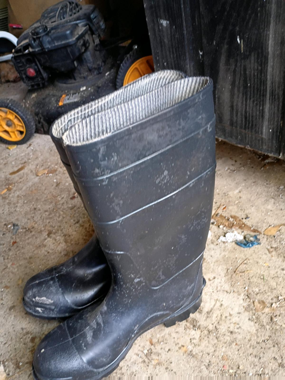 A Black Pair of Steele Toe Rubber Boots - Swansea, South Carolina - FleaMarketBay