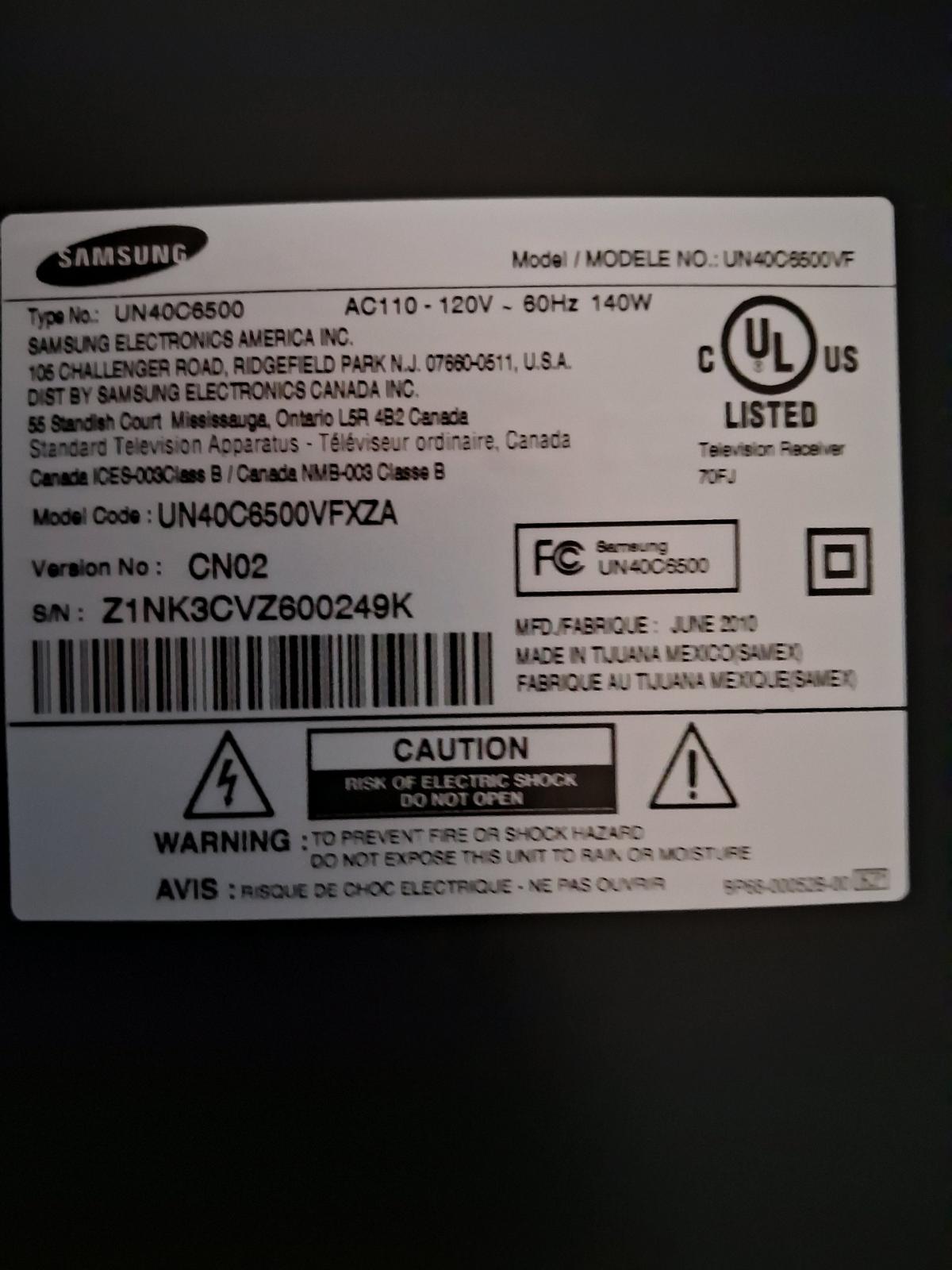 Samsung Flat Screen TV 2010 - Apple Valley, California - FleaMarketBay