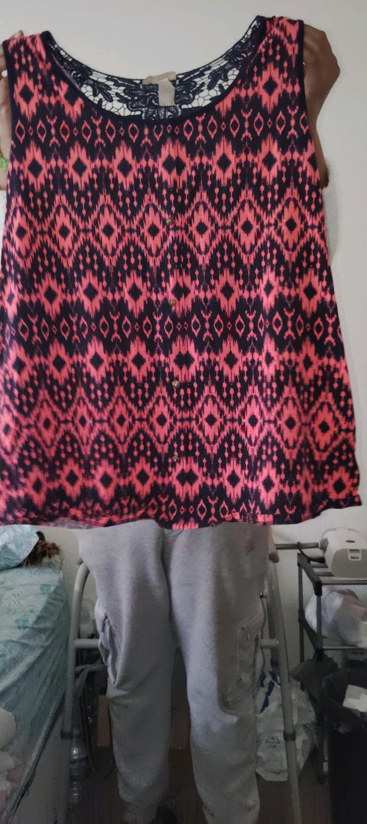Womens  multi colored tshirt with buttons - Sanford, Florida - FleaMarketBay