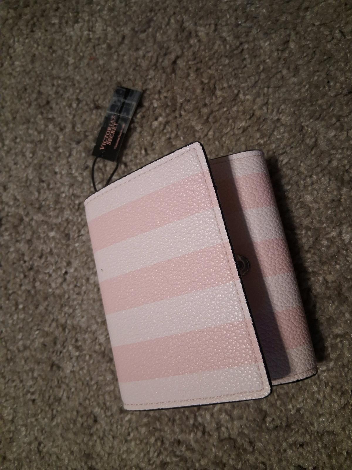 Complete Victorias Secret Pink Stripe Set Duffle Bag Wallet - Stone Mountain, Georgia - FleaMarketBay