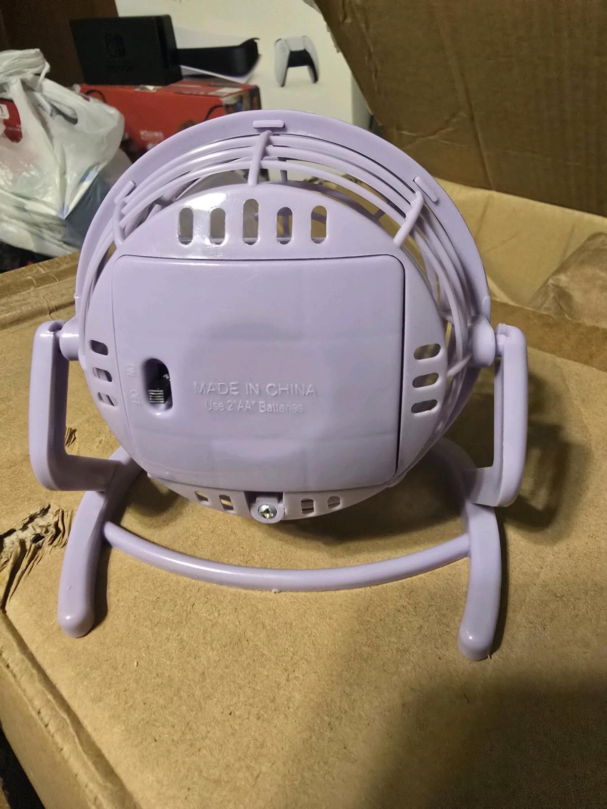 Brand New Mini Portable Desk Fan  Purple Battery Powered - Sulphur, Oklahoma - FleaMarketBay