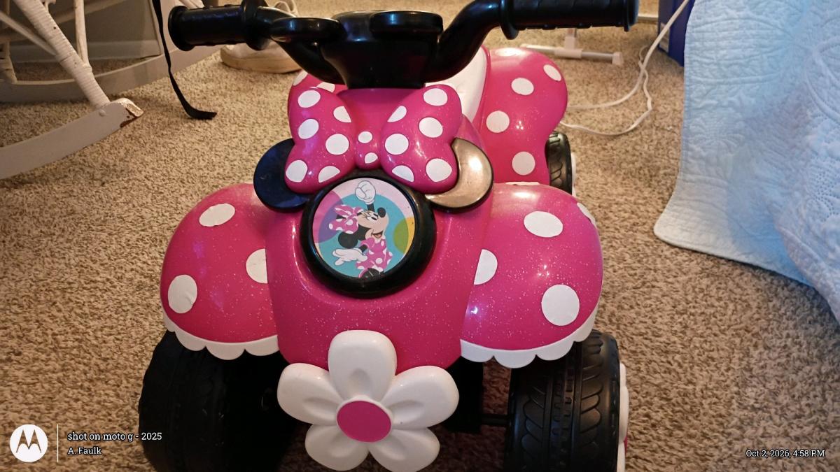 Minnie mouse four wheeler 3plus - Winston Salem, North Carolina - FleaMarketBay