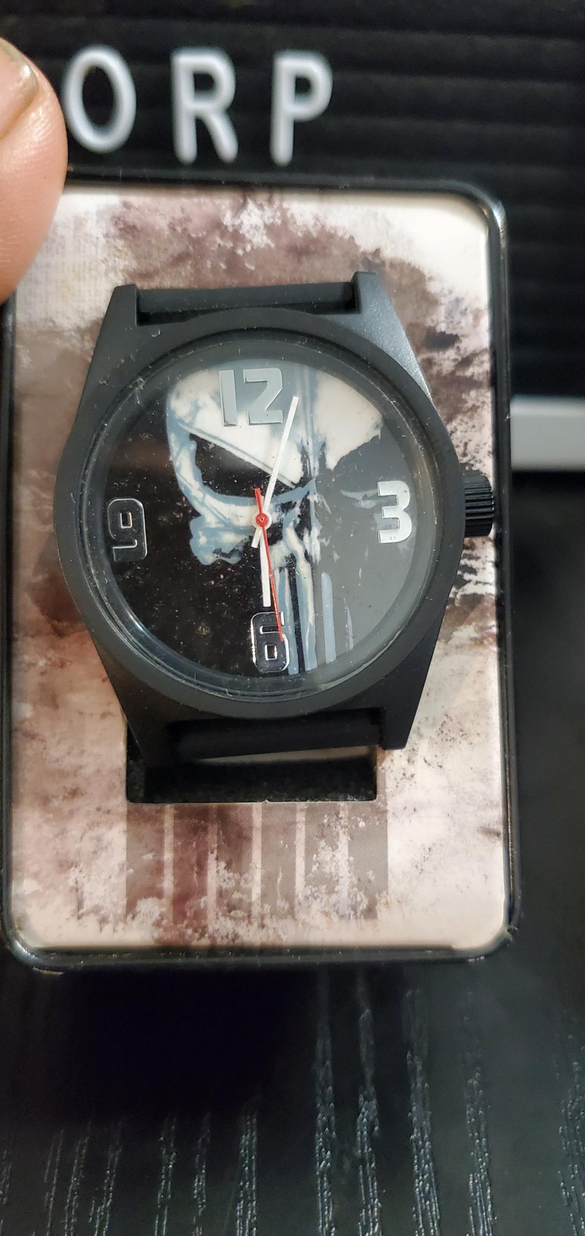 Marvel The Punisher Wristwatch battery run out battery - Ozone Park, New York - FleaMarketBay