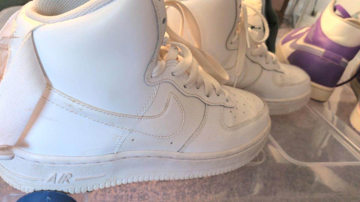 Nike Air Force One  packaging still attached to shoe  Worn 1 - Monroe, New York - FleaMarketBay