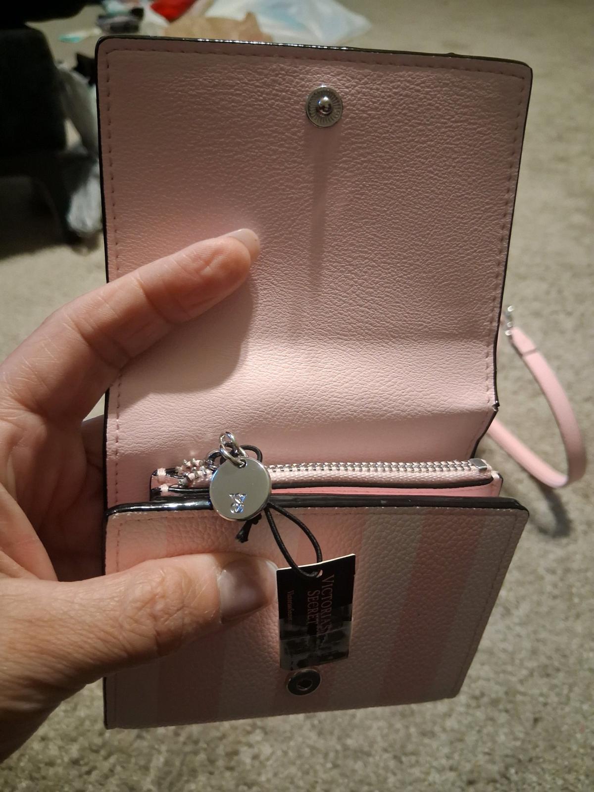 Complete Victorias Secret Pink Stripe Set Duffle Bag Wallet - Stone Mountain, Georgia - FleaMarketBay