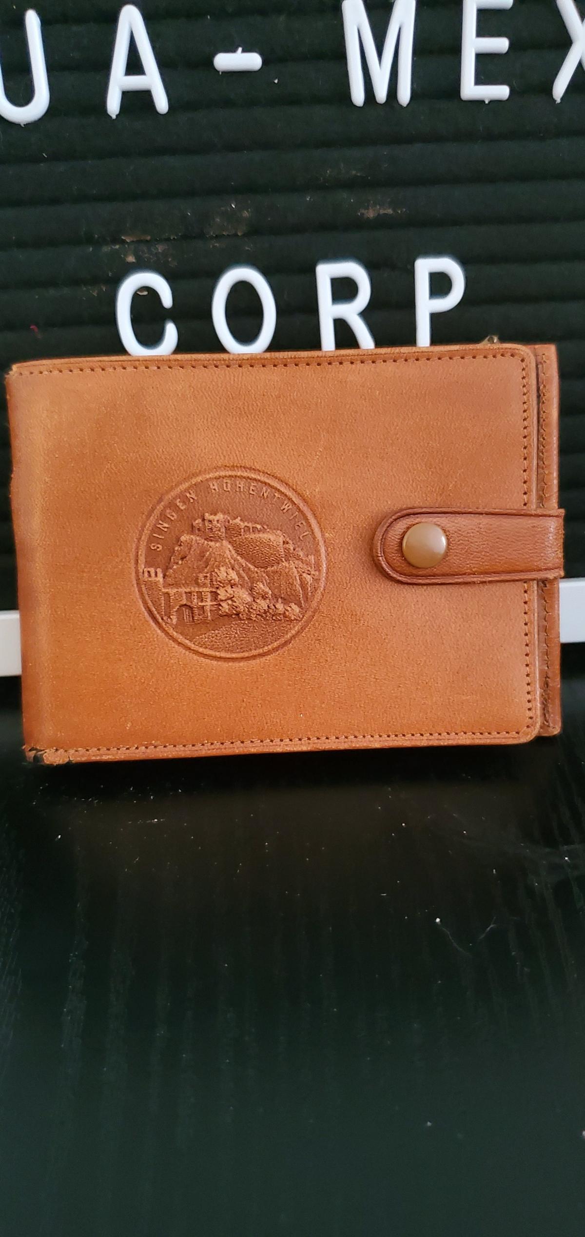 Vintage Singen Hohentwiel Leather Bifold Wallet - Ozone Park, New York - FleaMarketBay