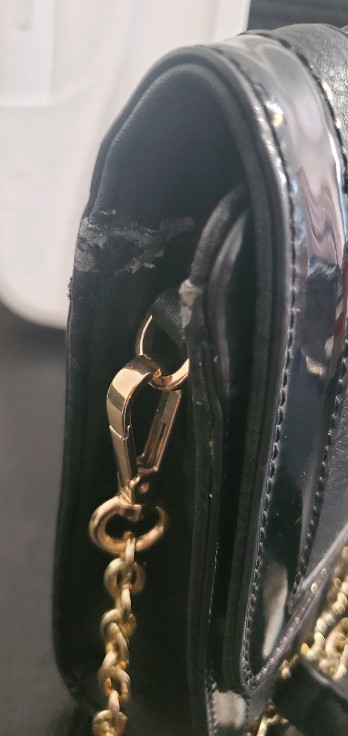 Big Buudda Black Handbag with Chain Strap - Adams, New York - FleaMarketBay
