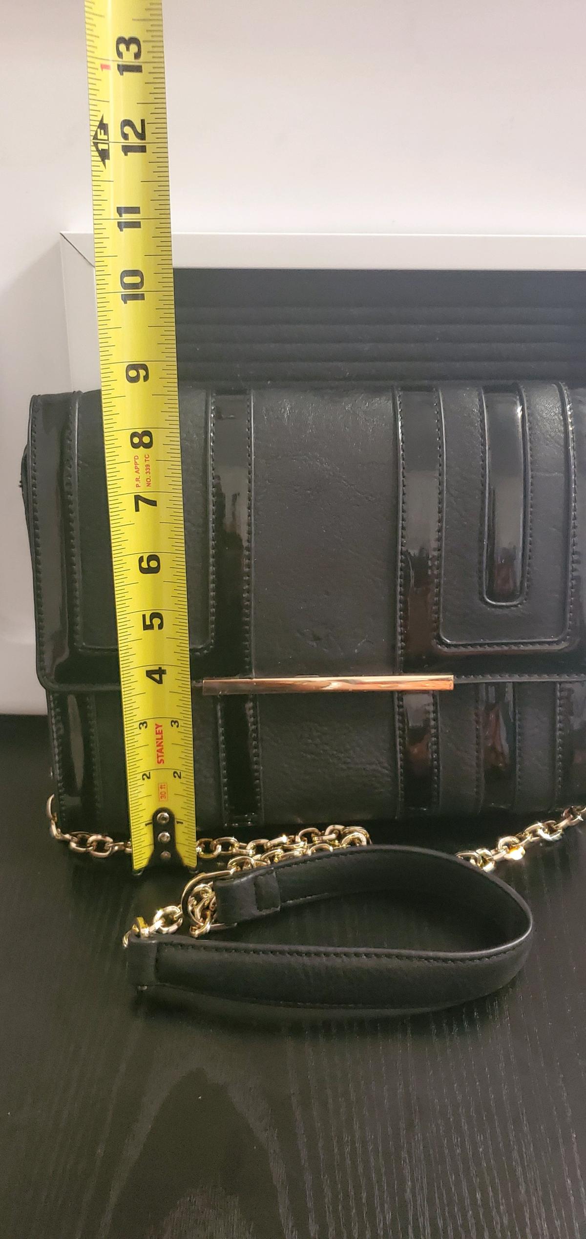 Big Buudda Black Handbag with Chain Strap - Adams, New York - FleaMarketBay