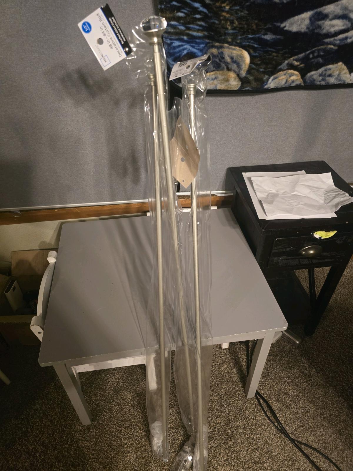 Brand New Mainstays Curtain Rods Set of 5 4884 Brushed Nicke - Sulphur, Oklahoma - FleaMarketBay