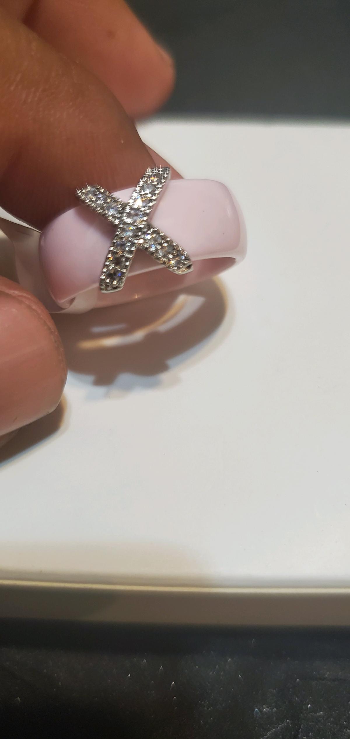 pink ceramic fashion ring featuring - Ozone Park, New York - FleaMarketBay