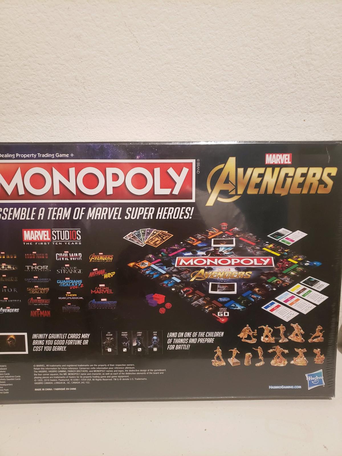 Monopoly board game marvel avengers Assemble team marvel her - Calimesa, California - FleaMarketBay