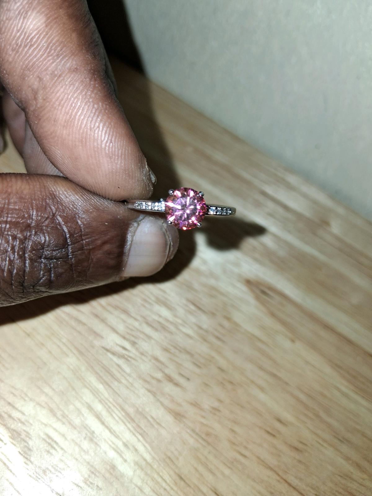 ladys round cut lab diamond engagement ring - Lawnside, New Jersey - FleaMarketBay
