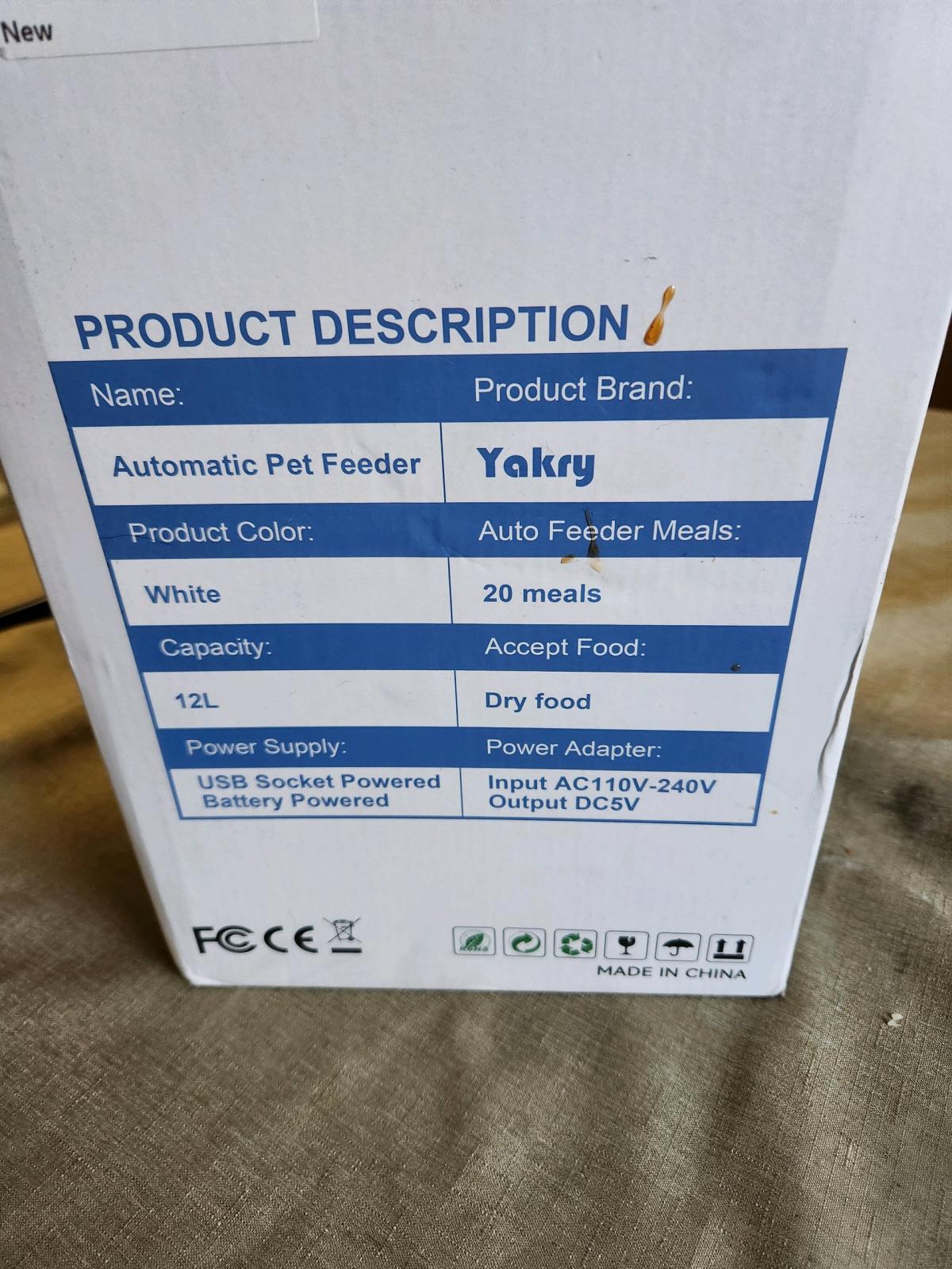 Automatic Pet feeder with camera and audio - Edwardsville, Illinois - FleaMarketBay
