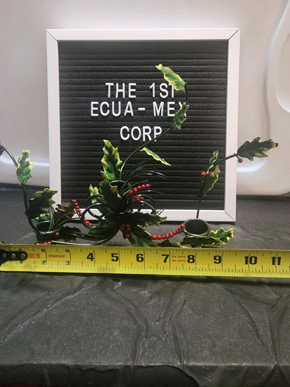 vintage Boston Warehouse Winter Flora Centerpiece Taper Cand - Ozone Park, New York - FleaMarketBay