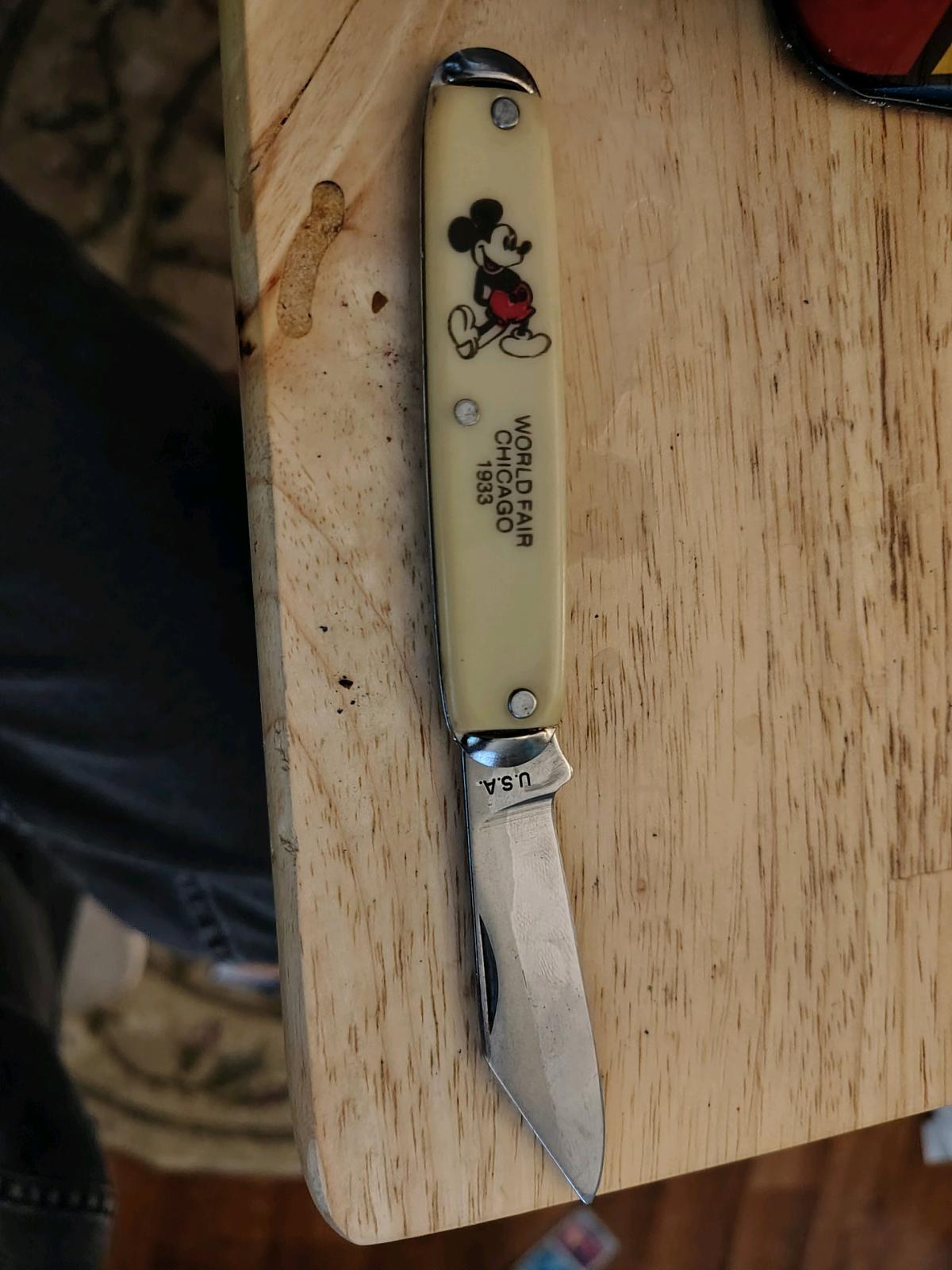 Mickey mouse vintage knife from 1933 - Franklinville, New Jersey - FleaMarketBay