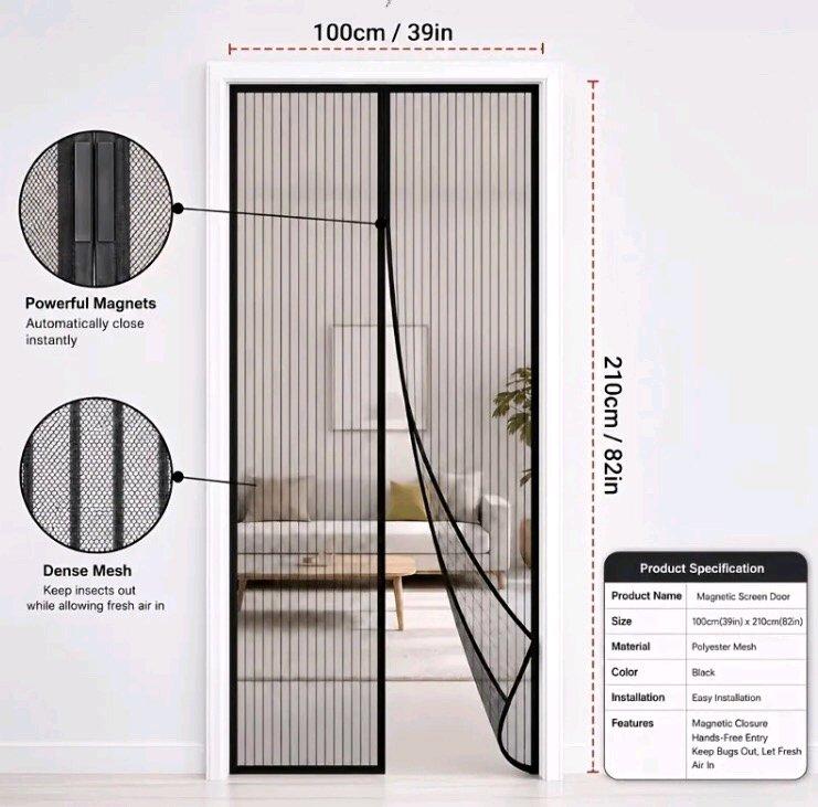 Brand new unopened Magnetic Screen Door Heavy Duty Magnetic - Hawthorne, California - FleaMarketBay