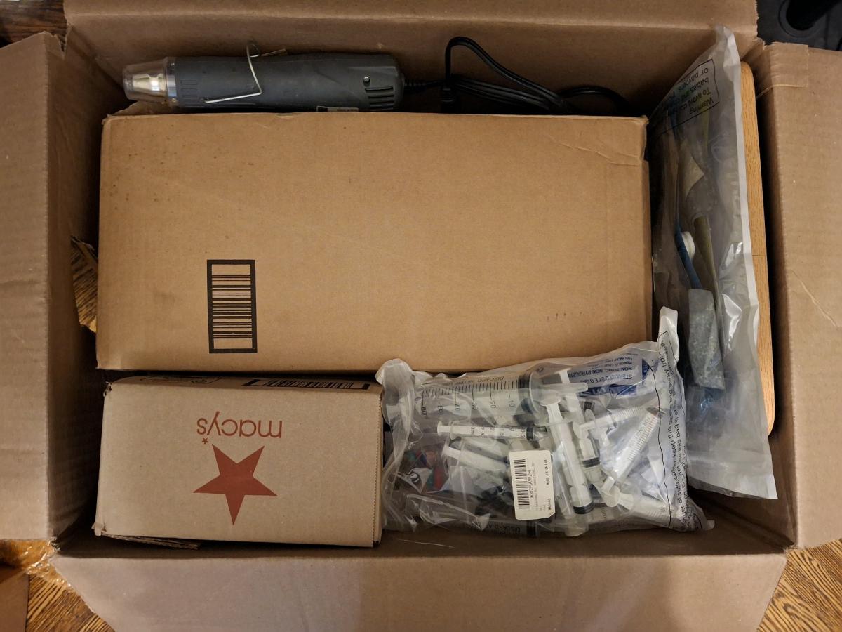 Box Of Resin Crafting Supplies - Flushing, New York - FleaMarketBay