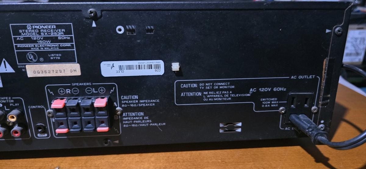 Pioneer SX253R Stereo receiver - Quinton, New Jersey - FleaMarketBay