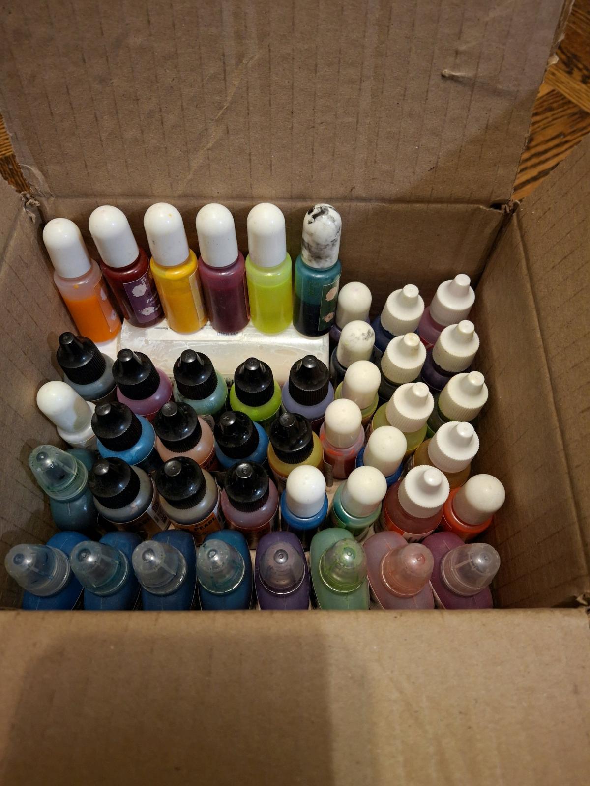 Box Of Resin Crafting Supplies - Flushing, New York - FleaMarketBay