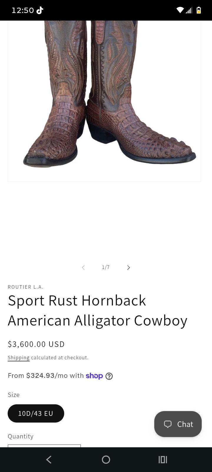 a pair of exotic alligator size 10 wide boots - Holly Springs, Georgia - FleaMarketBay