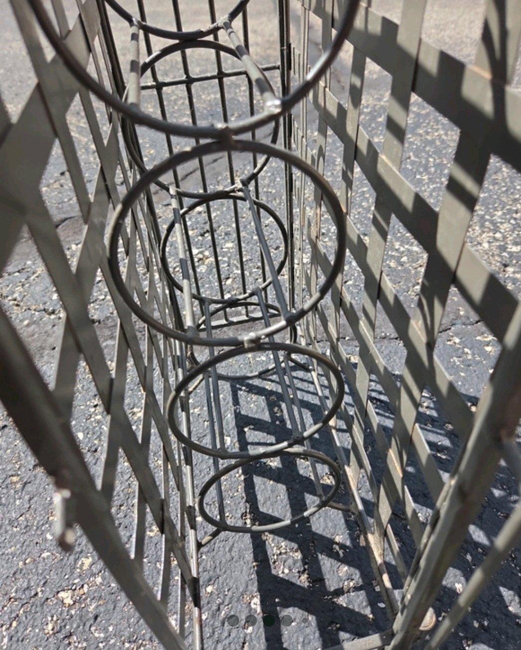 vintage lockable metal wine rack - Sellersburg, Indiana - FleaMarketBay