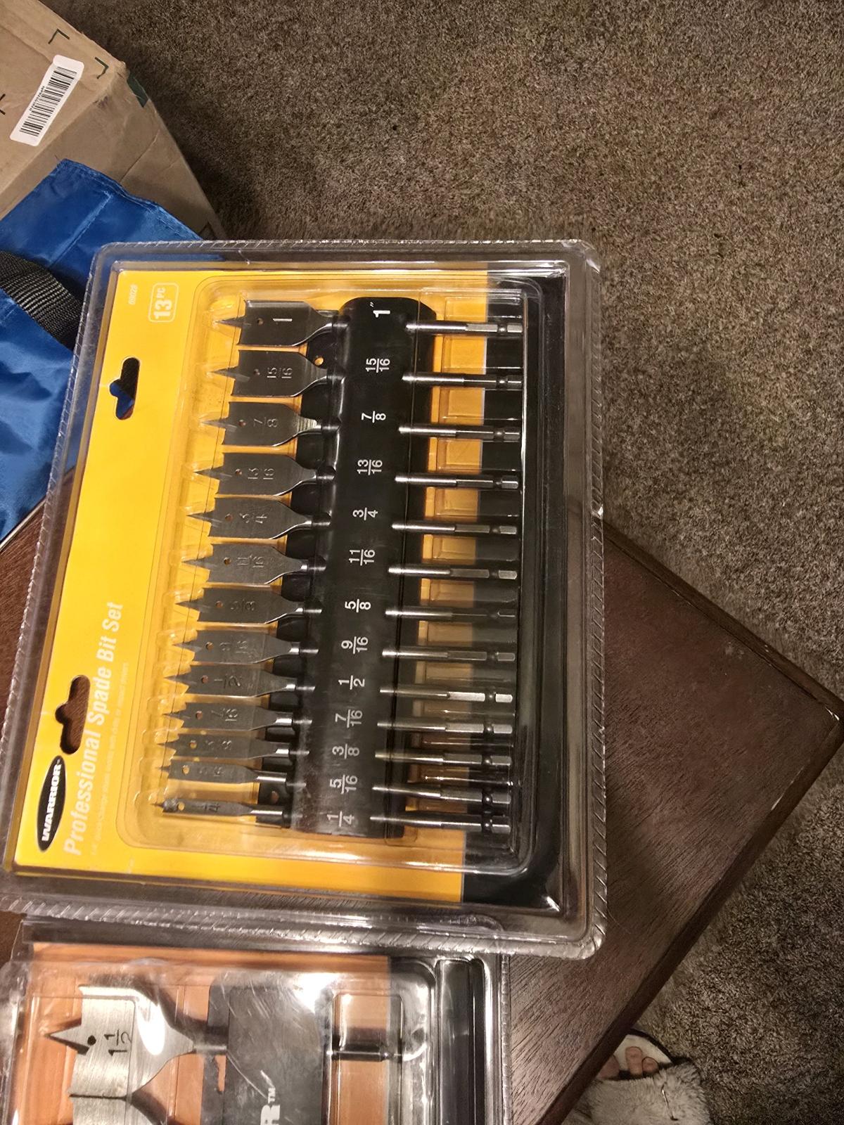 Warrior Spade Drill Bit Set 13Piece  4Piece Large  Brand New - Sulphur, Oklahoma - FleaMarketBay