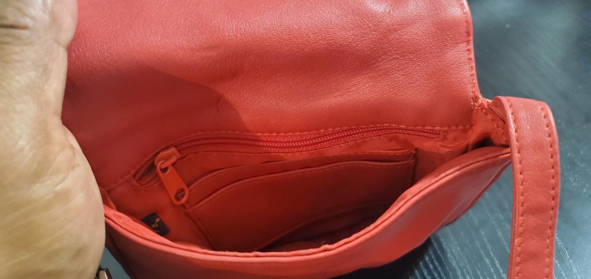 red leather crossbody bag featuring the RL - Ozone Park, New York - FleaMarketBay