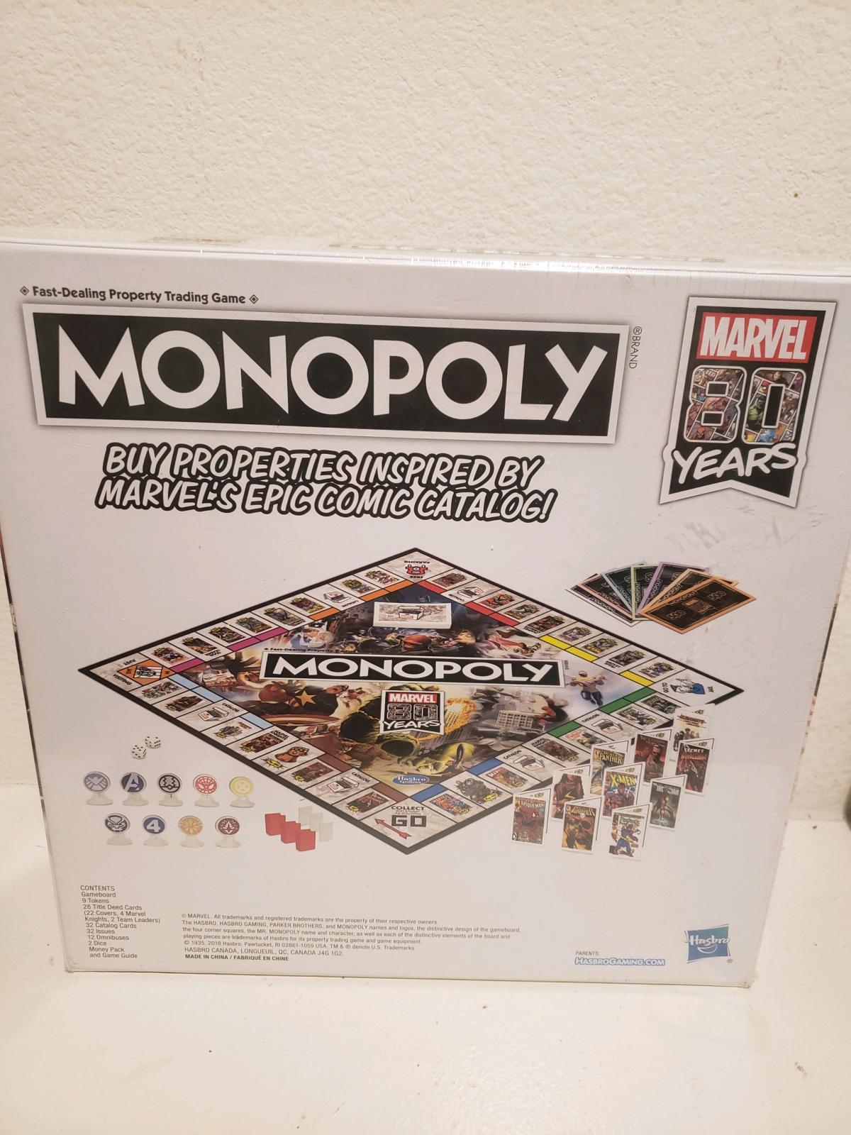 Monopoly board game marvel 80 years - Calimesa, California - FleaMarketBay