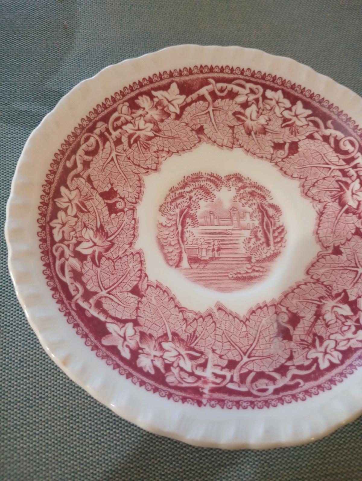 Masons vintage pink transferware tea cup n saucer 1890 1950 - Campbellsville, Kentucky - FleaMarketBay