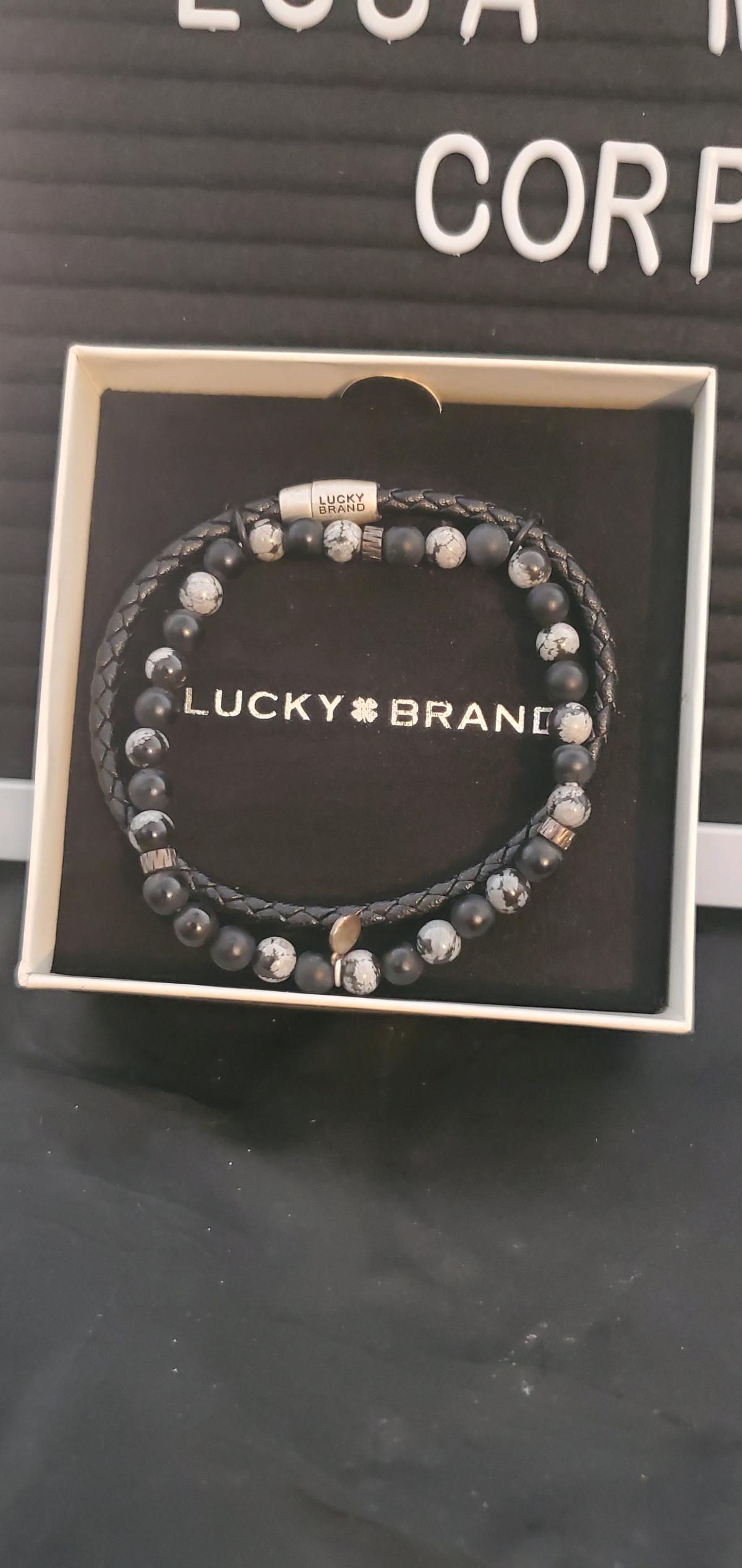 Lucky Brand Stretch Bead  Magnetic Cord Bracelet Set  2 Piec - Ozone Park, New York - FleaMarketBay