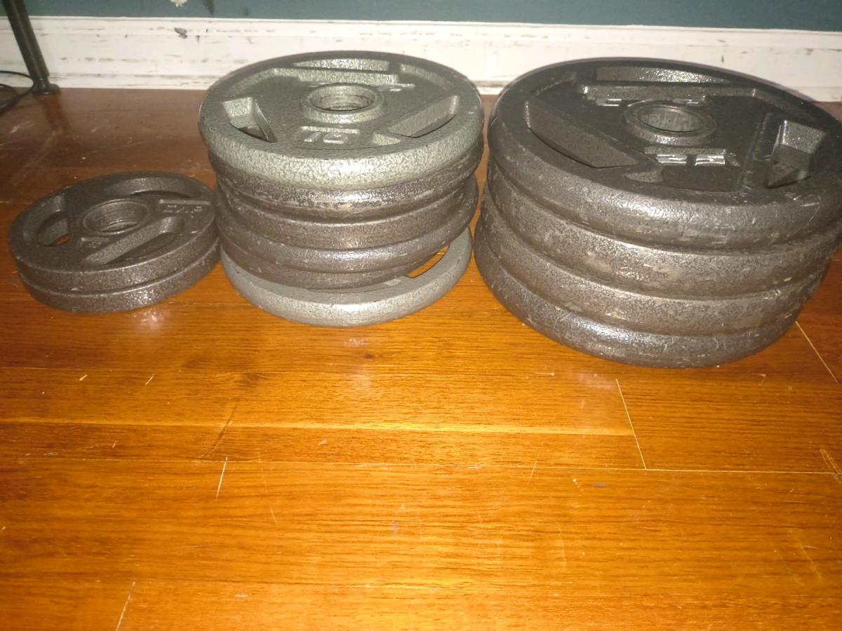 2 Inch Olympic Cap Plates 5 10 25Lbs - Mansura, Louisiana - FleaMarketBay