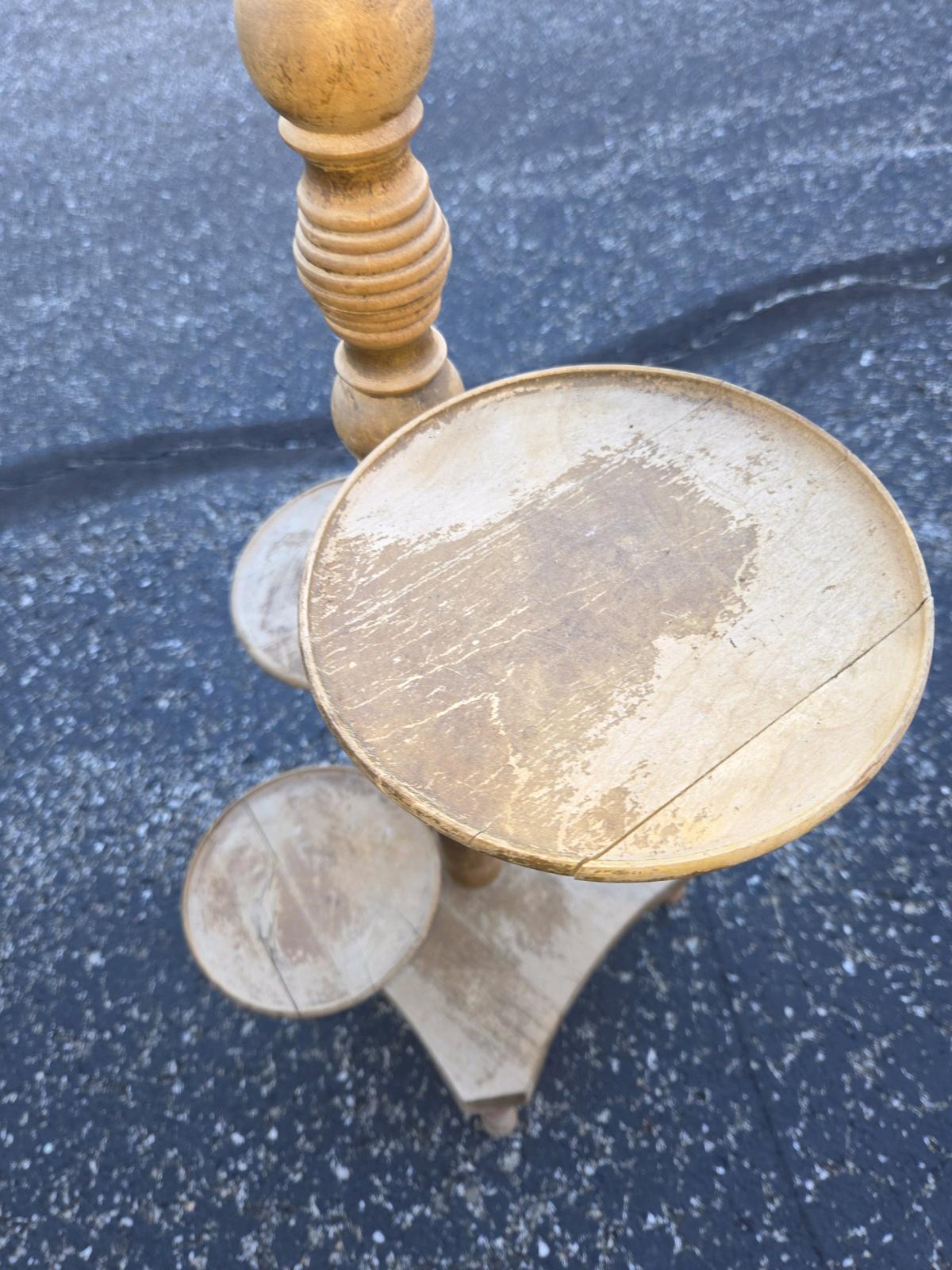 vintage 4 teir solid wood plant stand - Sellersburg, Indiana - FleaMarketBay