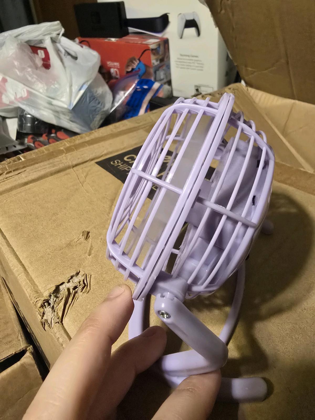 Brand New Mini Portable Desk Fan  Purple Battery Powered - Sulphur, Oklahoma - FleaMarketBay