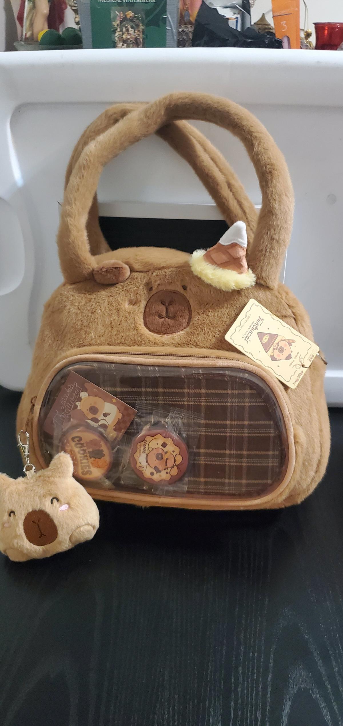 Tuntunzai Chocolate Plush Handbag - Ozone Park, New York - FleaMarketBay