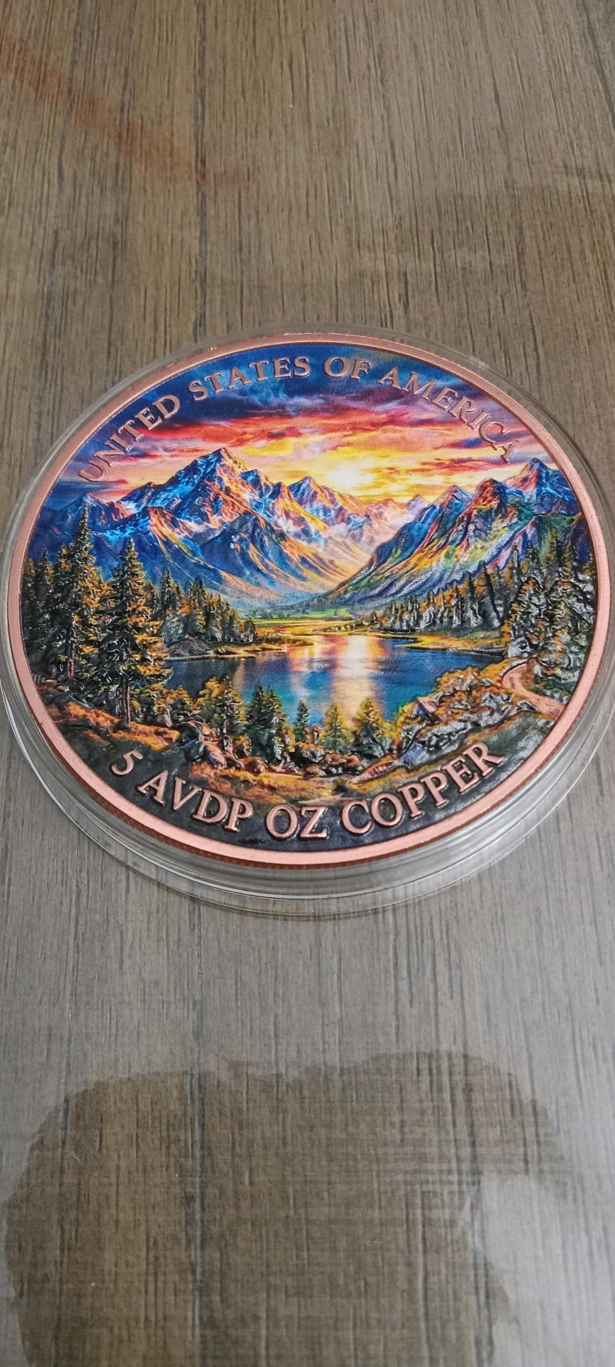 5 Oz AVDP Copper Round Eagle USA - Mission, Texas - FleaMarketBay