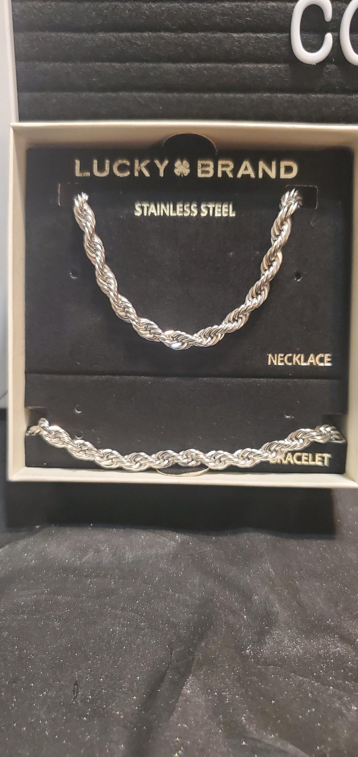 Lucky Brand Stainless Steel 304L 5MM Rope Chain Necklace 22 - Ozone Park, New York - FleaMarketBay