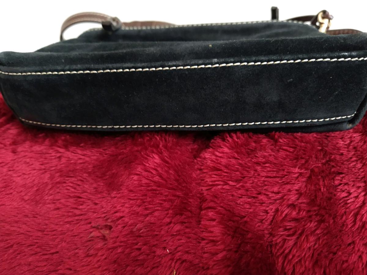 Dooney Bourke Black Suede Leather crossbody bag Red Interior - Clarendon Hills, Illinois - FleaMarketBay