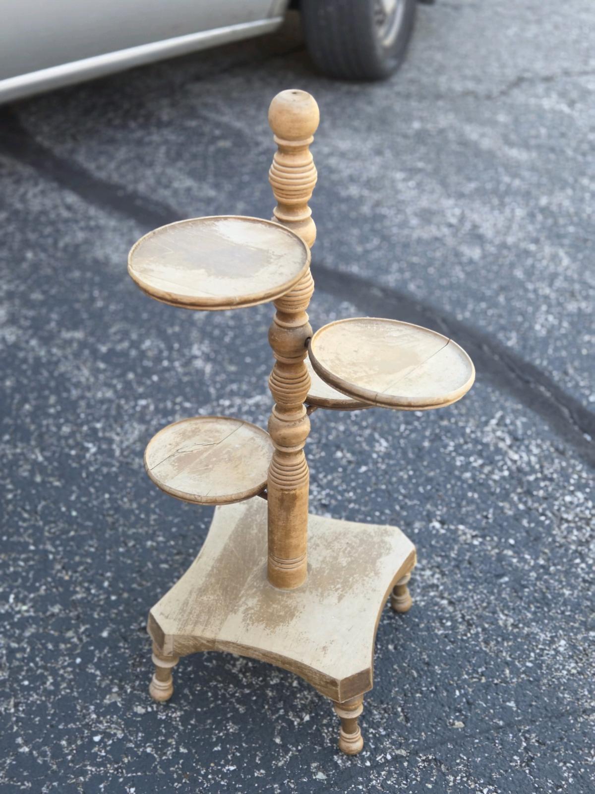 vintage 4 teir solid wood plant stand - Sellersburg, Indiana - FleaMarketBay