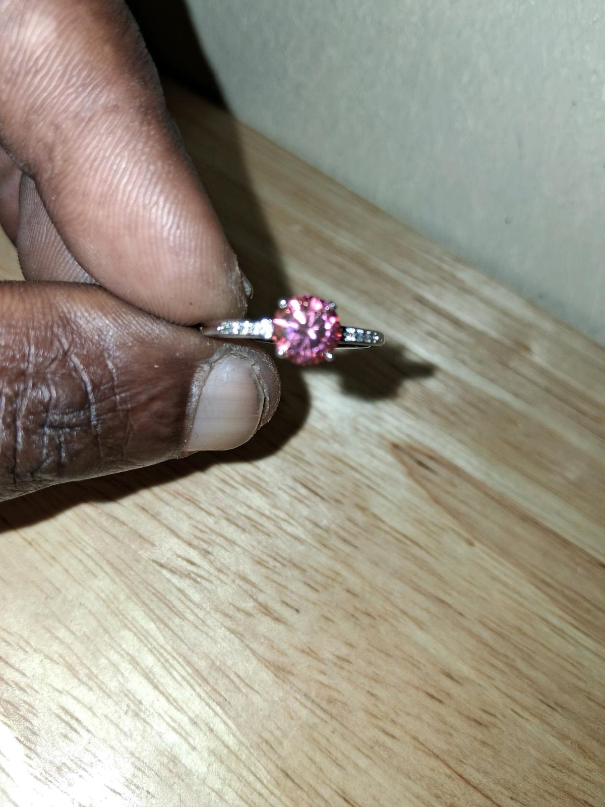 ladys round cut lab diamond engagement ring - Lawnside, New Jersey - FleaMarketBay