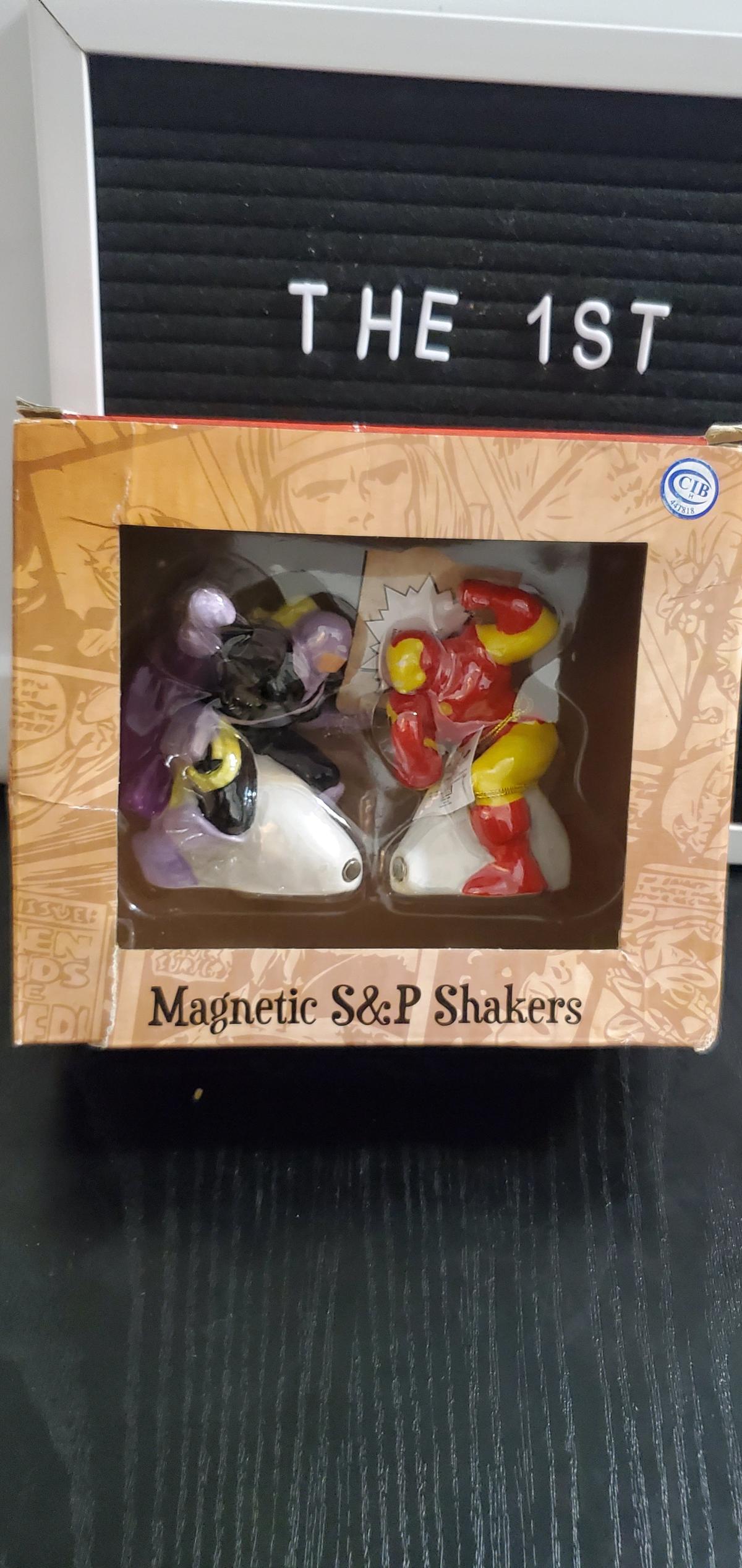 Marvel Iron Man vs Whiplash Salt  Pepper Shakers - Ozone Park, New York - FleaMarketBay