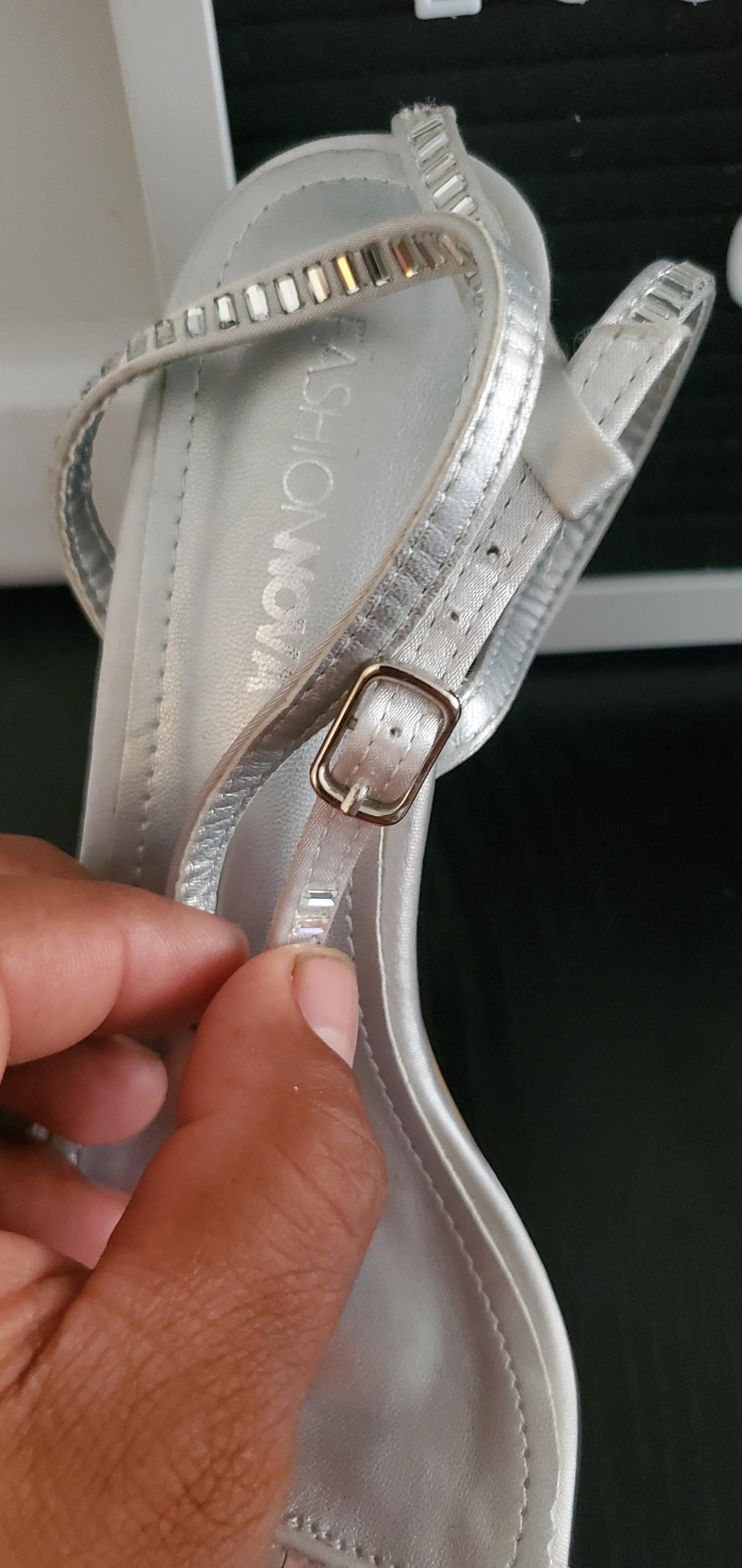 Fashion Nova Silver Embellished Heels no box - Ozone Park, New York - FleaMarketBay