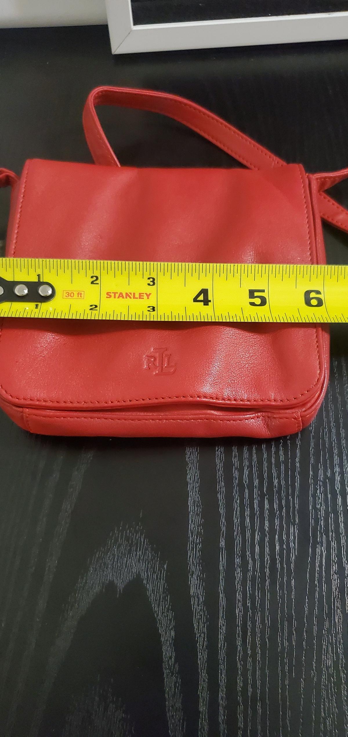 red leather crossbody bag featuring the RL - Ozone Park, New York - FleaMarketBay