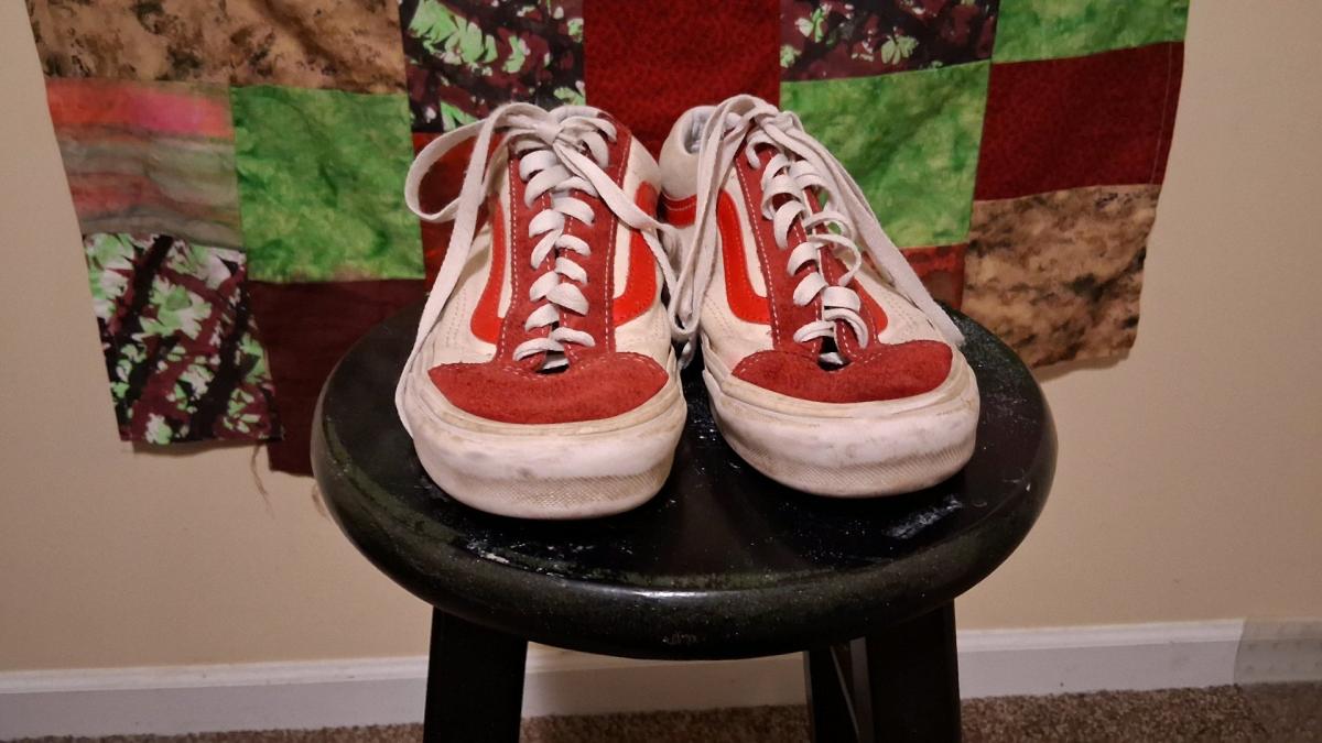 Vintage Red Vans Sneakers - South Bend, Indiana - FleaMarketBay