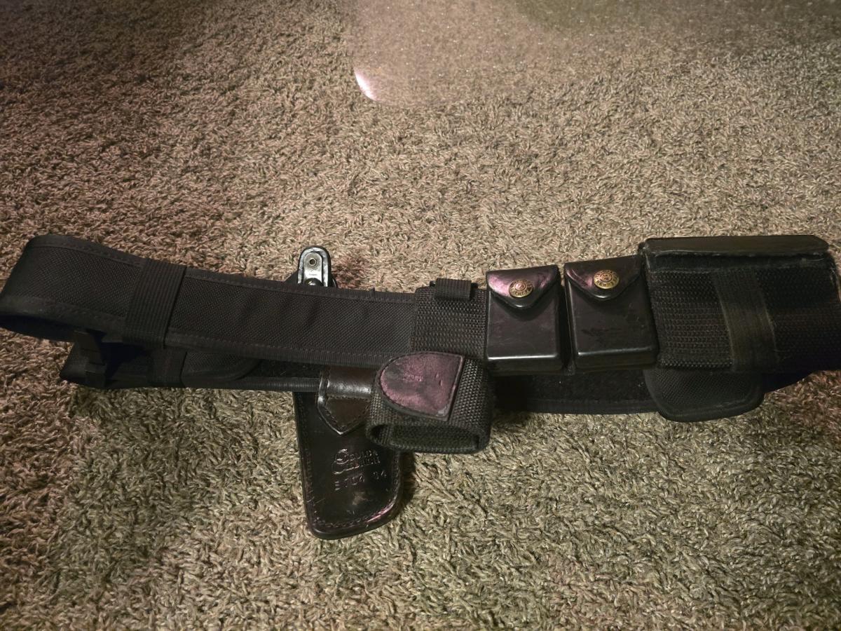 Used Police Tactical Duty Belt Rig Set w Gould Goodrich Leat - Sulphur, Oklahoma - FleaMarketBay