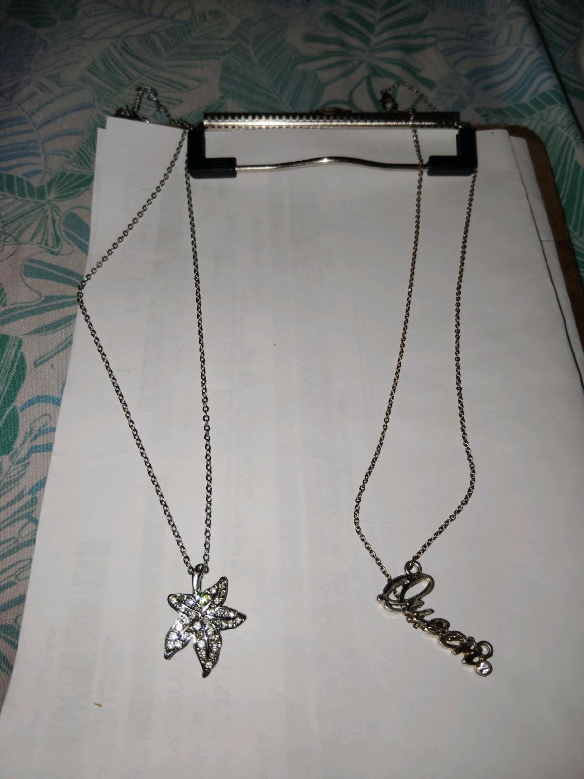 2 Womens Silver Necklaces - Sanford, Florida - FleaMarketBay