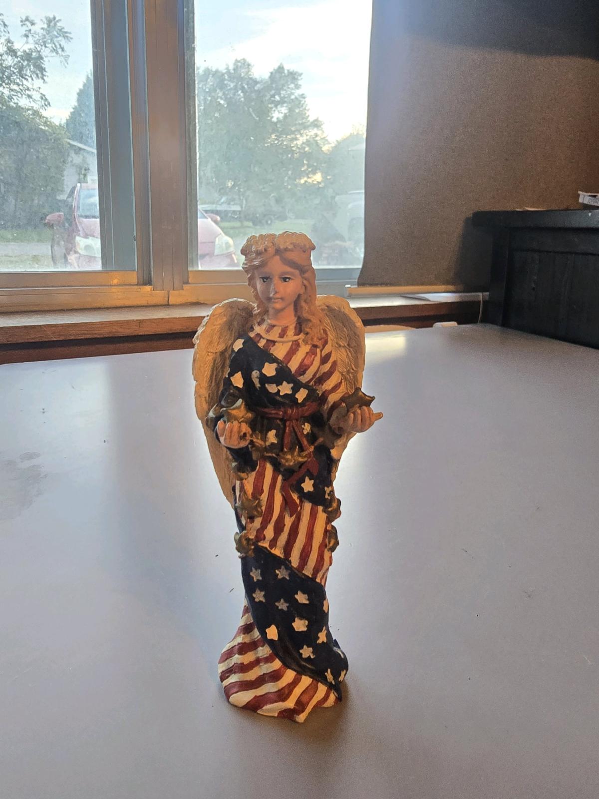 Patriotic Angel Figurine  Red White  Blue Decor - Sulphur, Oklahoma - FleaMarketBay