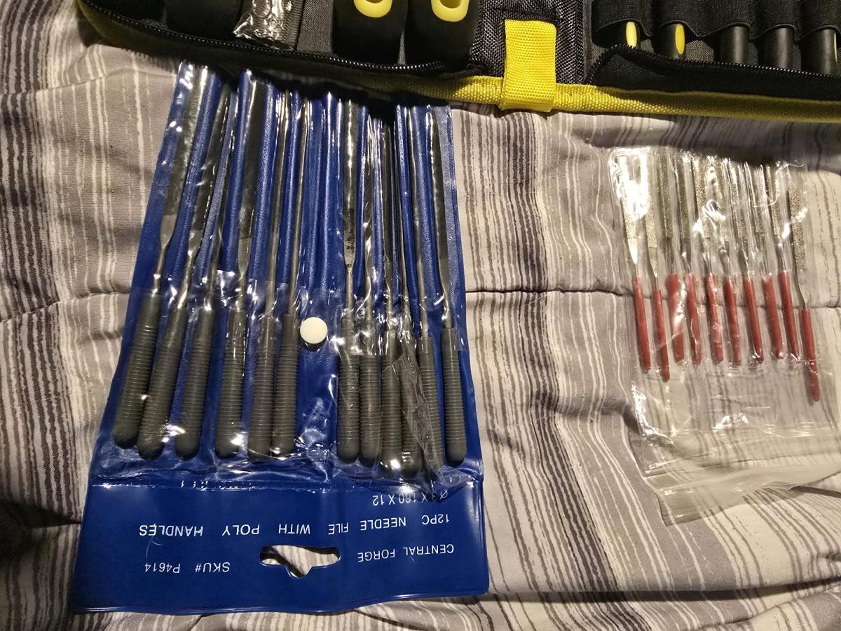 Metal File Set Large Flat FileHalfRound FileTriangle FileRou - Sulphur, Oklahoma - FleaMarketBay