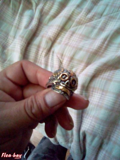 men's stainless steel skull ring size 11 - Thumbnail 3