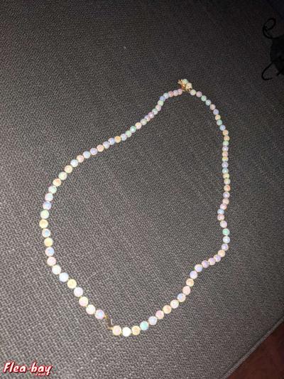 vintage necklace with brass clasp - Thumbnail 2