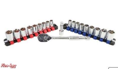 22 peaces 1/2 inch ratchet and socket set
